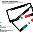 thumbnail image 3 of Mexican Flag License Plate Frames Flag Decoration Car Tags Black Aluminum Metal License Plate Covers  Mexican Flag License Plate Holders for Men and Women 2 Holes with Screw Nut（2Pcs）, 3 of 14