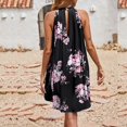 thumbnail image 4 of Vestidos irregulares sueltos estampados sin mangas con cuello redondo informal de verano para mujer Fridja hjkh3685, 4 of 4