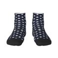 thumbnail image 7 of Breathable Athletic Socks Stars Navy Blue White Cushioned Quarter Socks for Men Women, 7 of 7
