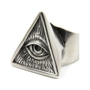 PAPER & QUARTZ Illuminati Statement Ring in Heritage Silver