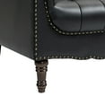 thumbnail image 4 of Dreamsidea Faux Leather Accent Chair Set of 2 for living Room, Button Tufted Wingback Armchair with Wood Legs Black, 4 of 7