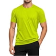 thumbnail image 6 of Kalauyu Running Shirts Men Sport Tops Dry Fit Gym Wicking Athletic Quick Dry Moisture Wicking T Shirts Solid Color Breathable Cool Fitness Workout Shirts, 6 of 9
