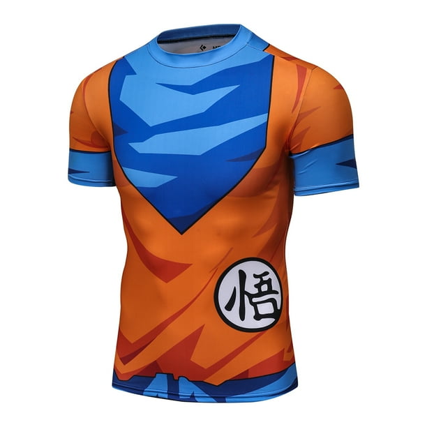 Cosfitness Anime Workout Shirt Dragon Ball Cosplay Fitness Clothes Dbz Goku Go Kanji 2.0 3d Muscle Compression Training T Shirt For Men Lite Series