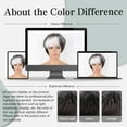thumbnail image 6 of Short Dark Straight Layered Hair Wig With Bangs for Women Short Silver Layered Pixie Cut Wigs with Elegant for Old Lady Wig (Black With Grey), 6 of 6