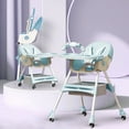 thumbnail image 3 of MINGYI 4-in-1 Baby High Chair for Infants & Toddlers (0-4 Years) - Adjustable, with Wheels,5-point safety belt,  Green, 3 of 8