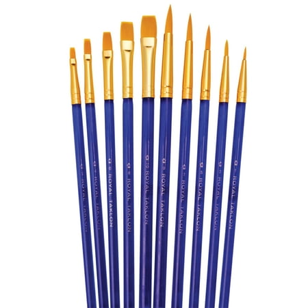 - Royal Brush Super Value Brush Set, Golden Taklon, Shaders & Rounds