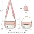 thumbnail image 5 of Messenger Crossbody Bags for Women Shoulder Bag with Mini Coin purse pouch accessory keychain with Wristlet Bag, 5 of 7