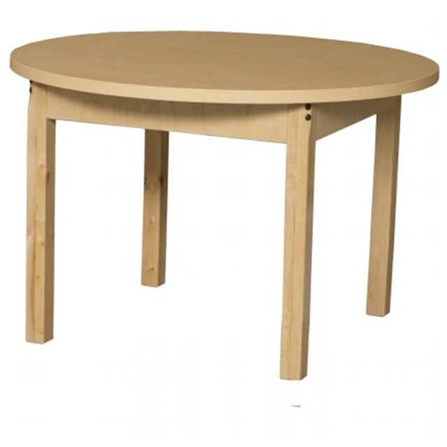 Wood Designs HPL36RND18C6 Table Mobile Ronde en Stratifié Haute Pression avec Pieds en Bois Dur & # 44; 18 Po.