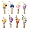 thumbnail image 3 of Becaristey Low Maintenance Crochet Flower Bouquet Realistic Appearance Eco-friendly Polyester Elegant HS005, 3 of 6