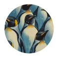 thumbnail image 4 of Patifu Penguins Round Tablecloth 100% Polyester Waterproof Stain-Resistant Table Cover for Indoor and Outdoor Use - Ideal for Restaurants, Weddings, Parties 31"-35, 4 of 8
