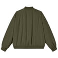thumbnail image 6 of Mens Bomber Jacket Lightweight Zip Up Flight Jacket Ribbed Collar Windbreaker Casual Coats Spring Fall Outerwear Army Green 4XL, 6 of 9