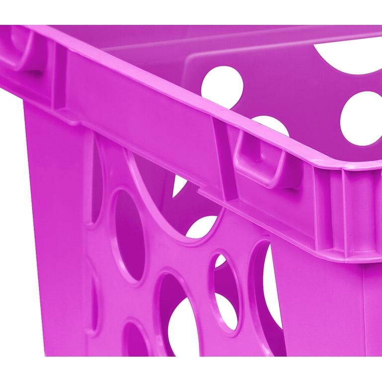 Storex Premium Plastic File Crate, Holds Letter and Legal Folders