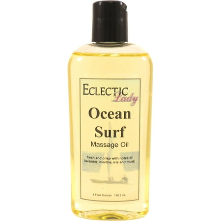 Ocean Surf Massage Oil by Eclectic Lady, 4 oz, Sweet Almond Oil and Jojoba Oil