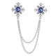 thumbnail image 5 of Broche de cadena cruzada de diamante de agua de cristal retro broche de hombre broche de mujer camisa broche de personalidad broche de cuello XianweiShao 9024735069959, 5 of 5