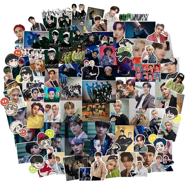 Pegatinas de Kpop Stray Kids, 100 unidades, álbumes de Stray Kids, pegatinas originales, lindas pegatinas originales de Stray Kids, mercancía de Stray Kids (100 unidades originales)