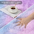 thumbnail image 6 of Lochas Fluffy Shag Area Rug Fuzzy Gradient Tie Dye Colorful Bedside Carpet Plush Rugs for Bedroom Living Room Nursery Baby Home Decor,4'x6',Blue/Purple, 6 of 8