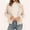 Beige, variant on Womens Bomber Biker Moto Jackets Casual Zipper Up Lapel Cropped Coat Lightweight Regular Fit Outerwear