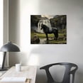 thumbnail image 3 of Nawypu  Golden Landscape Home Decor Canvas Print Painting Colorful Animal Horse Picture Wall Art Contemporary Framed Living Dining Room Decorations, 3 of 4