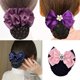 thumbnail image 5 of Sonducket Cubierta para moño de pelo para mujer, redecilla con diamantes de imitación, pasador con lazo, lazo, encaje, tocado de fiesta de flores para Accesorio para el cabello Rosa claro Sonducket AP016768-05, 5 of 6