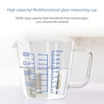 thumbnail image 4 of Glass Measuring Cup with Lid Handle, Borosilicate V-Shaped Spout Microwave Safe Kitchen Mixing Accessories 3 Measurement Scales Cup, ML, OZ Easy Measure Liquid Powder Milk Cups for Cooking Baking, 4 of 7