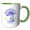 Green/White, variant on 3drose, Massachusetts State, the Usa. the Bay State. Established in 1788, 11oz Two-tone Green Mug