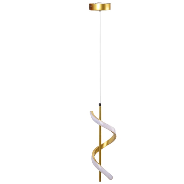 Lámparas Colgantes LED En Espiral, Modernas, De Alto Brillo Y Con Protección Ocular, Ideal Para Cocina, Isla, Sala De Estar, Y Familia Doradas.