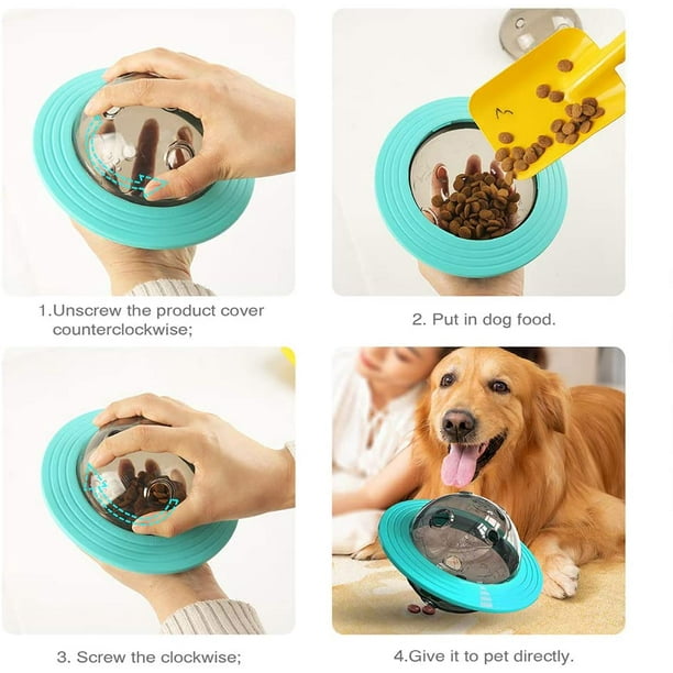 Juguete para perros, juguete interactivo IQ, pelota para perros, juguete interactivo para golosinas, dispensador de comida para perros, pelota para comida para perros, pelota inteligente para perros