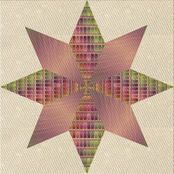 Ahgly Company Indoor Square Patterned Golden Blonde Gold Area Rugs, 4' Square