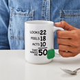 thumbnail image 4 of CafePress - That Makes Me 50 - 15 oz Ceramic Large White Novelty Mug, 4 of 6