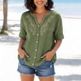 thumbnail image 4 of Womens Summer Tops Short Sleeve Tshirts Shirts V Neck T Shirts Fashion Basic Tops For Woman Casual Tops For Women, 4 of 6