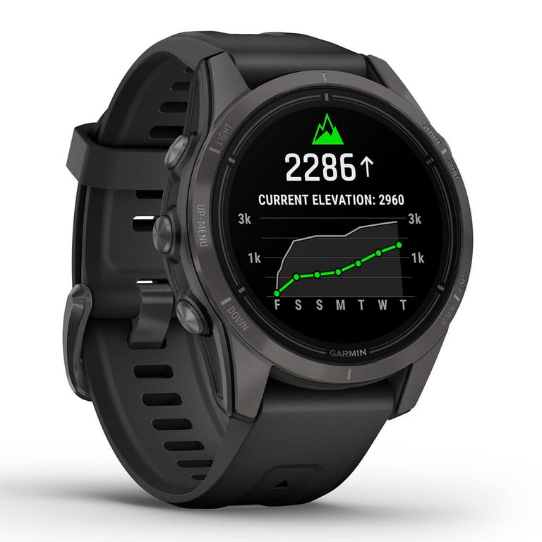 Garmin epix Pro Gen 2 Sapphire Carbon Gray DLC Titanium Black 42mm Multisport AMOLED GPS Watch Bundle with PlayBetter Screen Protectors Portable Charger Walmart