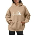 thumbnail image 1 of WILLBEST Sudadera con Capucha para Mujer, Estilo Otoño-Invierno, Holgada, Tallas Grandes, con Estampado de Letras y Cordón Ajustable Chica​​, 1 of 6