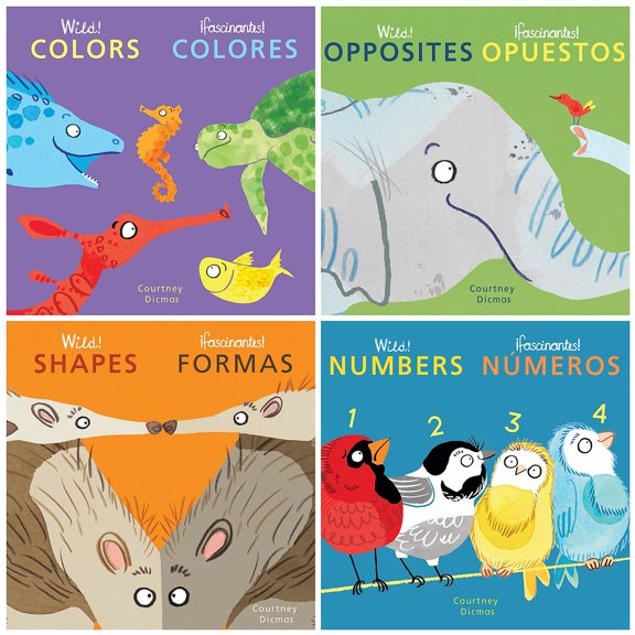 Child's Play Wild! Concepts Bilingual Books Set of 4 (CPYCPWC)