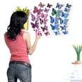 thumbnail image 2 of Yuedong Artificial Butterfly Wall Sticker Home Decor 3D 3D Decals PVC Colorful Butterflies For Decoration Magnet Fridge Stickers, 2 of 13