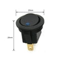 thumbnail image 2 of 20A 12V 3 Pin Cars Auto Boat On Off Round Dot LED Light Rockers Interruptor de palanca, 2 of 6