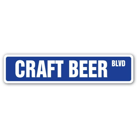 CRAFT BEER Street Sign brewery beer cold barrel keg | Indoor/Outdoor |  30" Wide