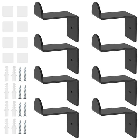 LINFANG 8Pcs Wall Mounted Hat Hook Self Adhesive Baseball Cap Hanger Small Cowboy Hat Display Holder Hook Cap Organizer Rack for Home Bedroom