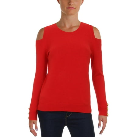 - Lauren Ralph Lauren Womens Lissie Cashmere Cold-Shoulder Crewneck Sweater