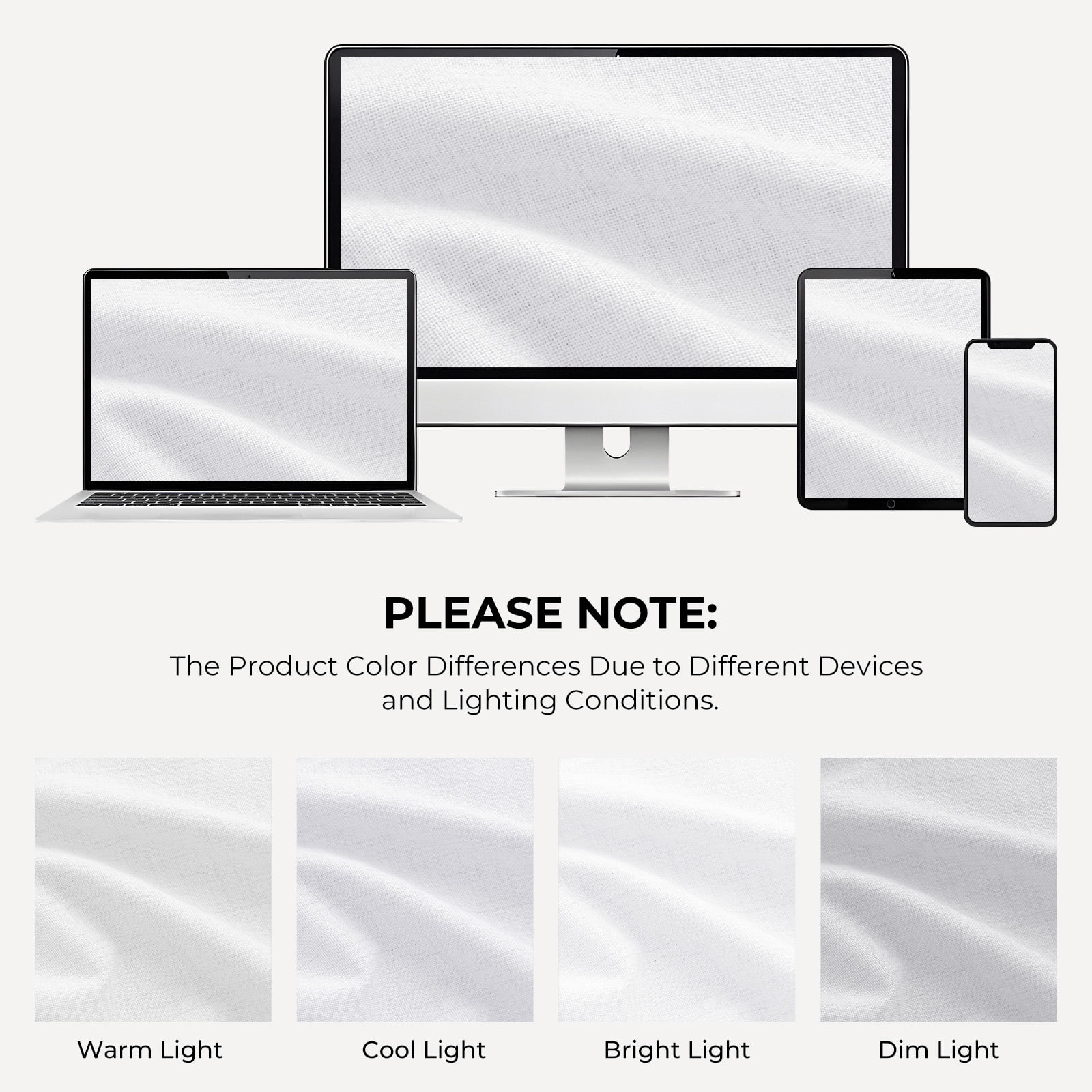 100% Blackout Faux Linen Curtains for Bedroom 90 Inches Long,2 Panels Set,Thermal Insulated Back Tab Drapes,50"Wx90"L,Bright White
