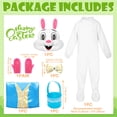 thumbnail image 5 of Alaiyaky Easter Bunny Costume Adult, Rabbit Costume with Vest Rabbit Bow Tie, Rabbit Onesie Costume for Easter Fancy Dress Costume, 5 of 8