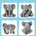 thumbnail image 4 of Giant Stuffed Elephant Plush Animal Toy Huge Soft Big Large Animals Doll Gray Gifts for Kids Girlfriend Home Decor (15.7 Inch), 4 of 8