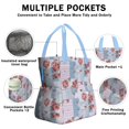 thumbnail image 3 of Pioneer Flower Drawstring Lunch Bag Women - Drawstring Lunch Bag Insulated for Work Office - Stain-Resistant Large Lunchbags for Women with Multi-Pockets, 3 of 6