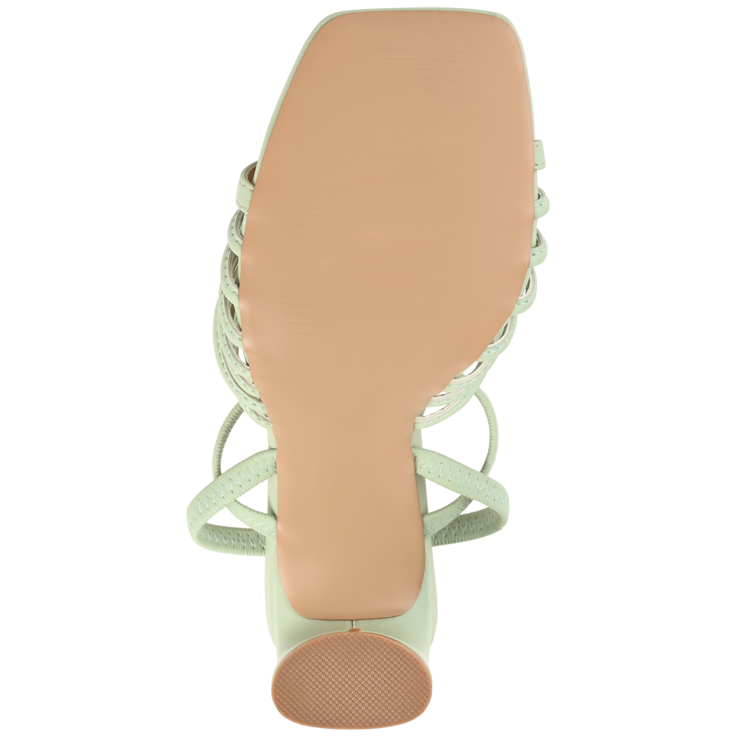 Journee Womens Hera Open Square Toe High Block Heel Sandals