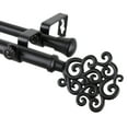 thumbnail image 3 of InStyleDesign  Cloud Adjustable Black Double Curtain Rod 120 to 170 inch, 3 of 3