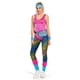 thumbnail image 4 of Conjunto de 8 leggings de los años 80 y 90 para mujer adulta, disfraz retro de Cosplay, ropa deportiva para Halloween, diadema, traje de carnaval, 4 of 5