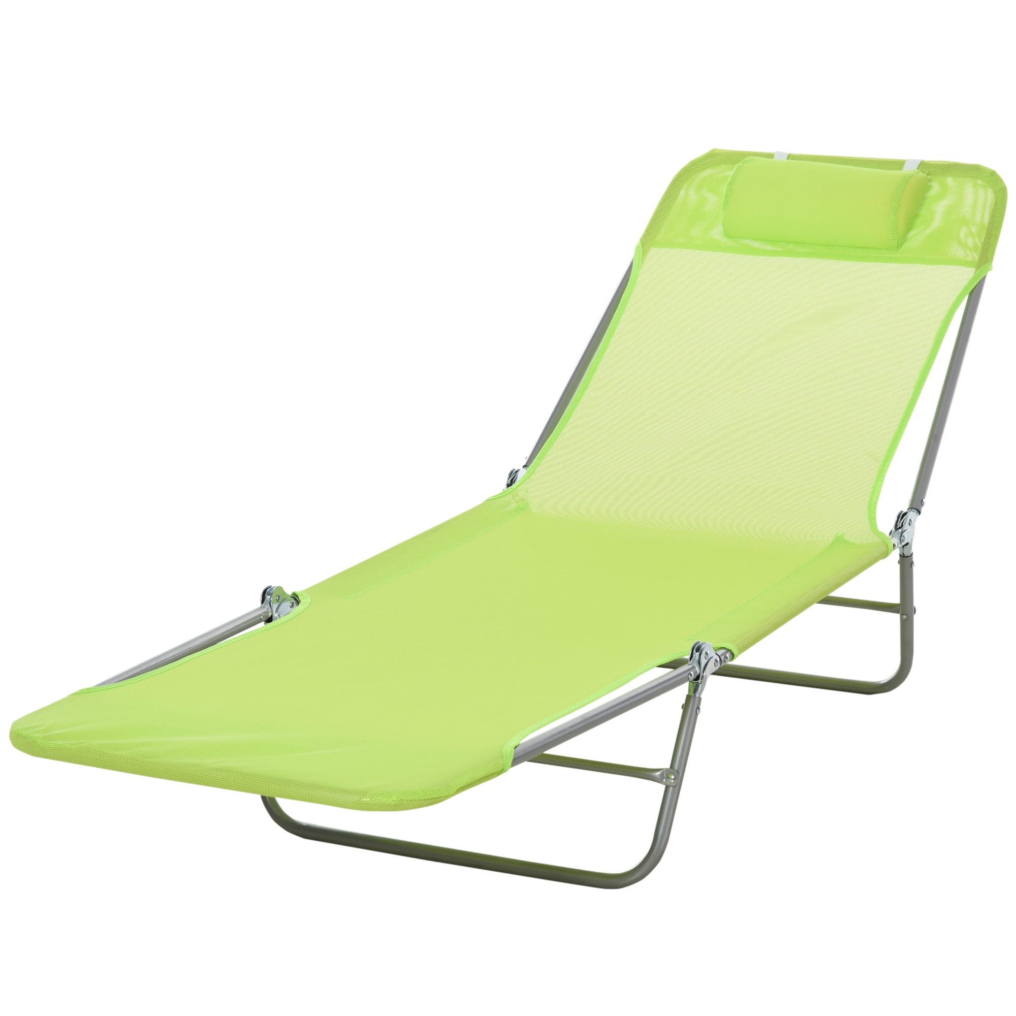 Modern Outsunny Beach Sun Adjustable Reclining Lounge Chair for Small Space