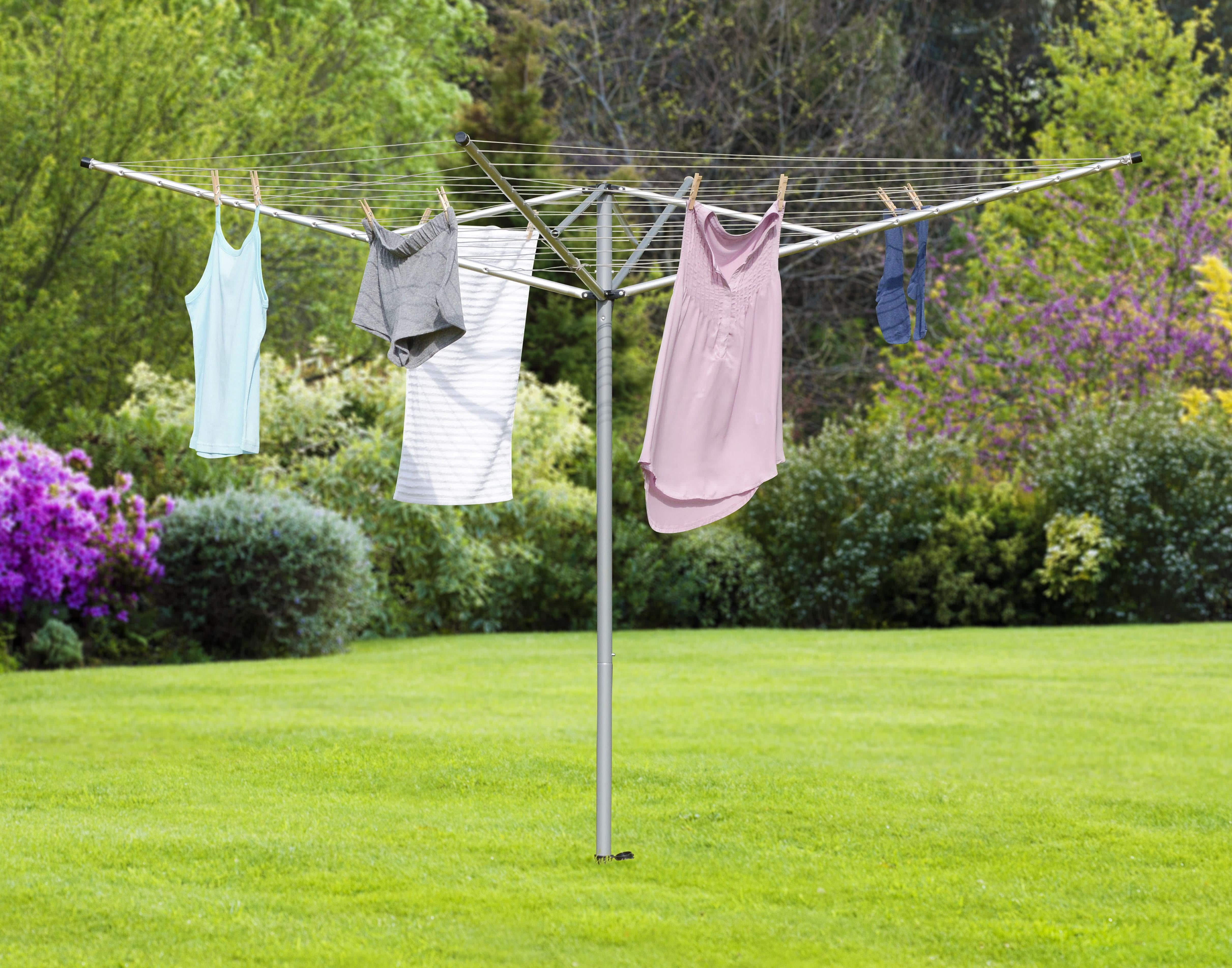 Rotary washing retail line stand