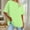 Green, variant on Fesfesfes Women's Oversize Blouse Loose Breathable Shoulder Drop Short Sleeve T-Shirt Round Neck Solid Color Tee for Casual Daily Wear