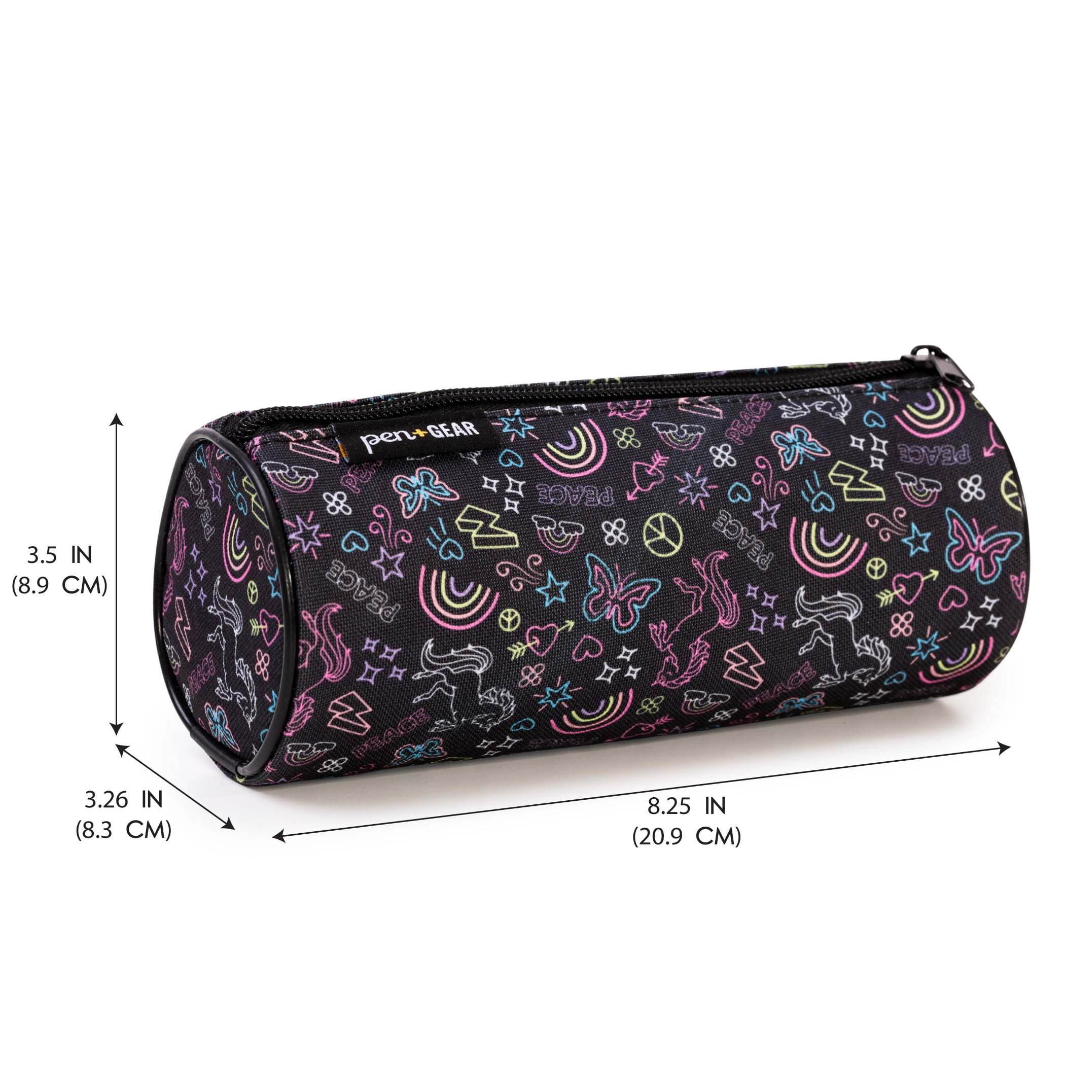 Pen & Gear Camo Barrel Pencil Case, Stationery Case