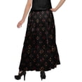 thumbnail image 5 of Moomaya Flared Skirt With Tie Waist Printed Long Skirt Plus Size Summer Wear, 5 of 6